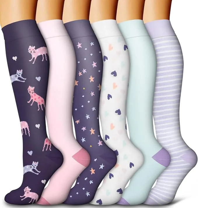 Compression Socks - Fun Print (6 Pack)