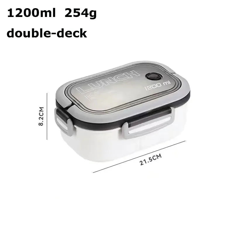 2-Layer Bento Lunch Box with Cutlery - Leak Proof