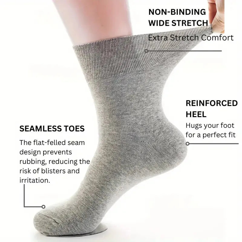 Non-Binding Diabetic Socks - 7 Pairs (Men's)