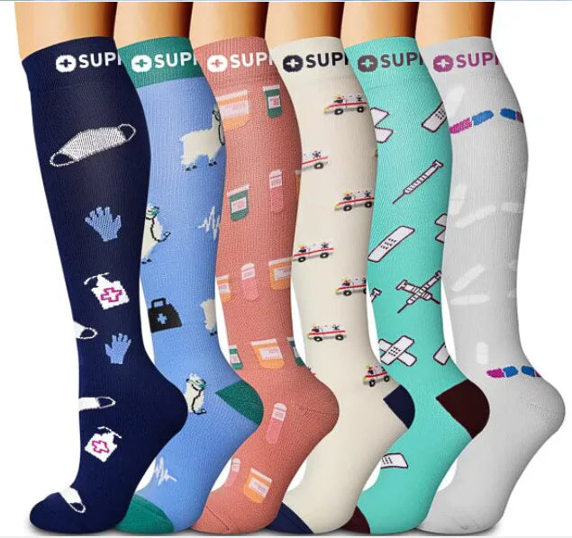 Compression Socks - Fun Print (6 Pack)