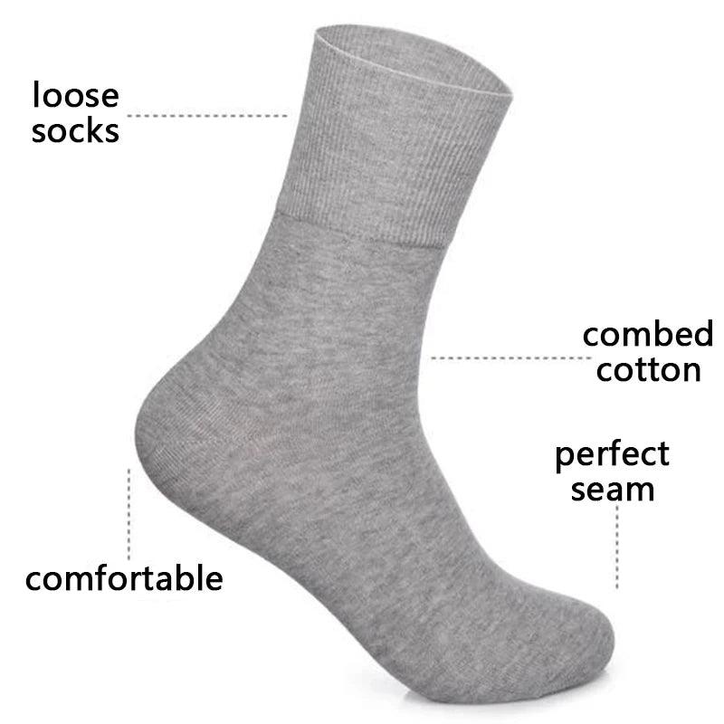 Diabetic Wide Ribbed Socks - Circulation Support (2-Pack)