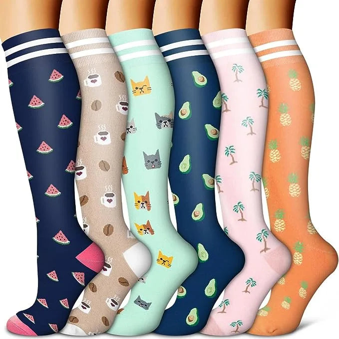 Compression Socks - Fun Print (6 Pack)