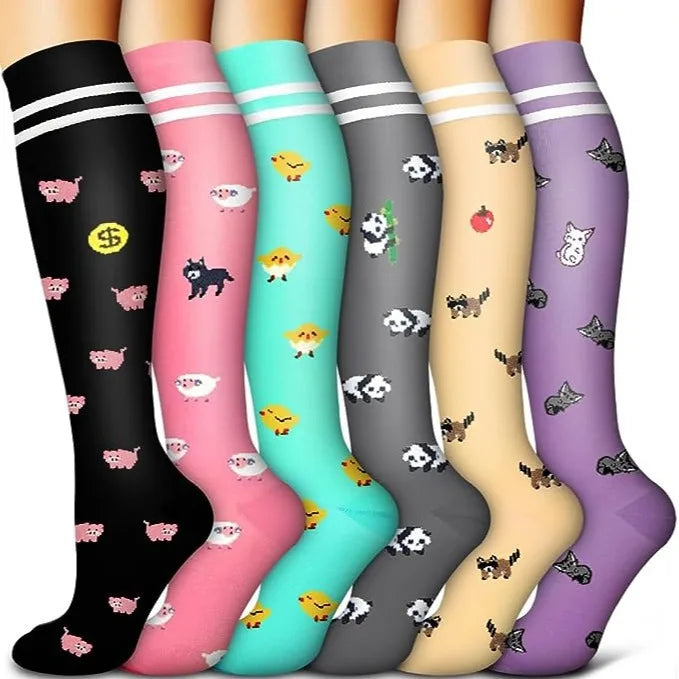 Compression Socks - Fun Print (6 Pack)