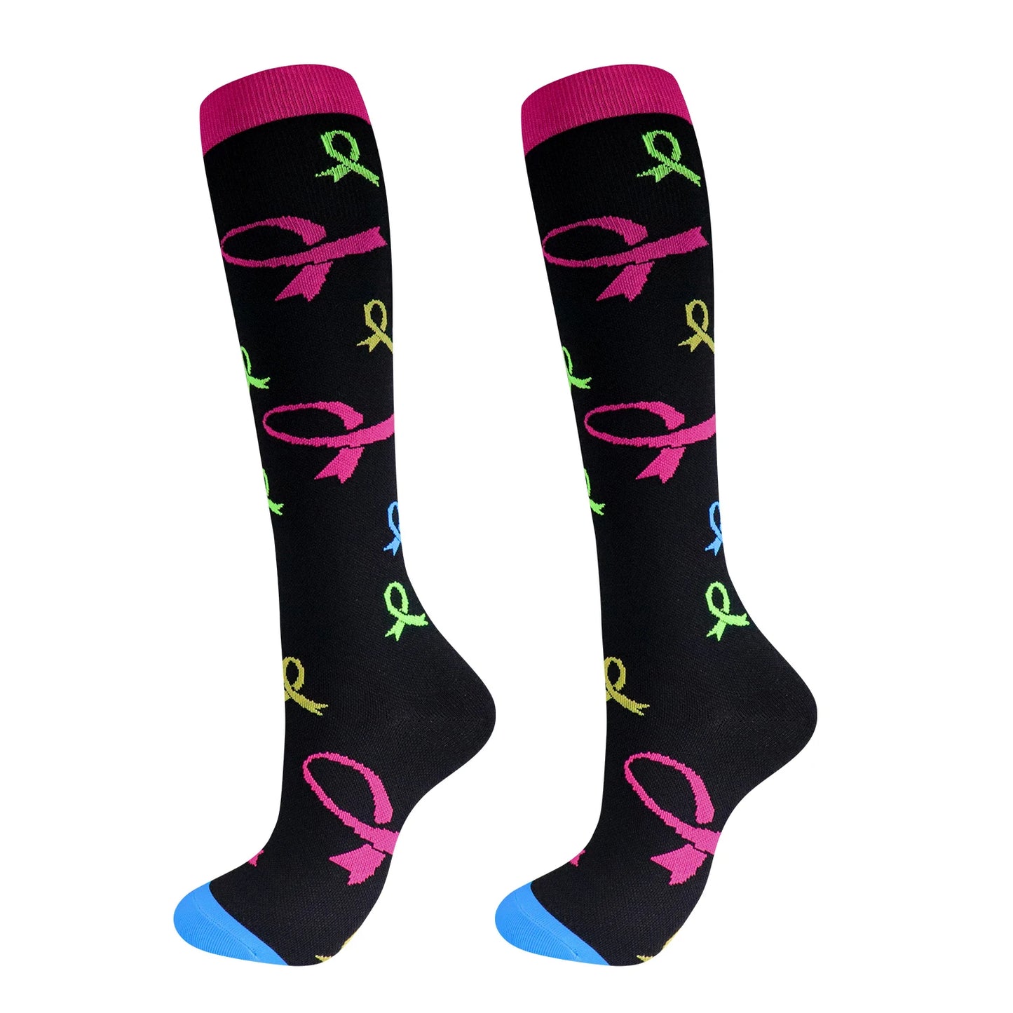 Compression Socks Women Men Knee Stocking 20-30mmHg Edema Diabetes Varicose Veins Nurse Compression Running Cycling Travel Socks