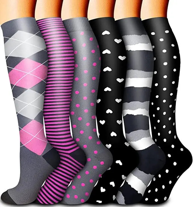 Compression Socks - Fun Print (6 Pack)