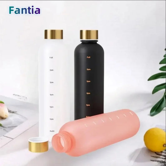 Motivational Water Bottle with Time Marker - 1L/32oz