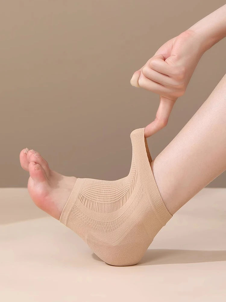 High elastic integrated crack-proof socks cover moisturizing heel sticker silicone socks heel dry cracked skin callus repair