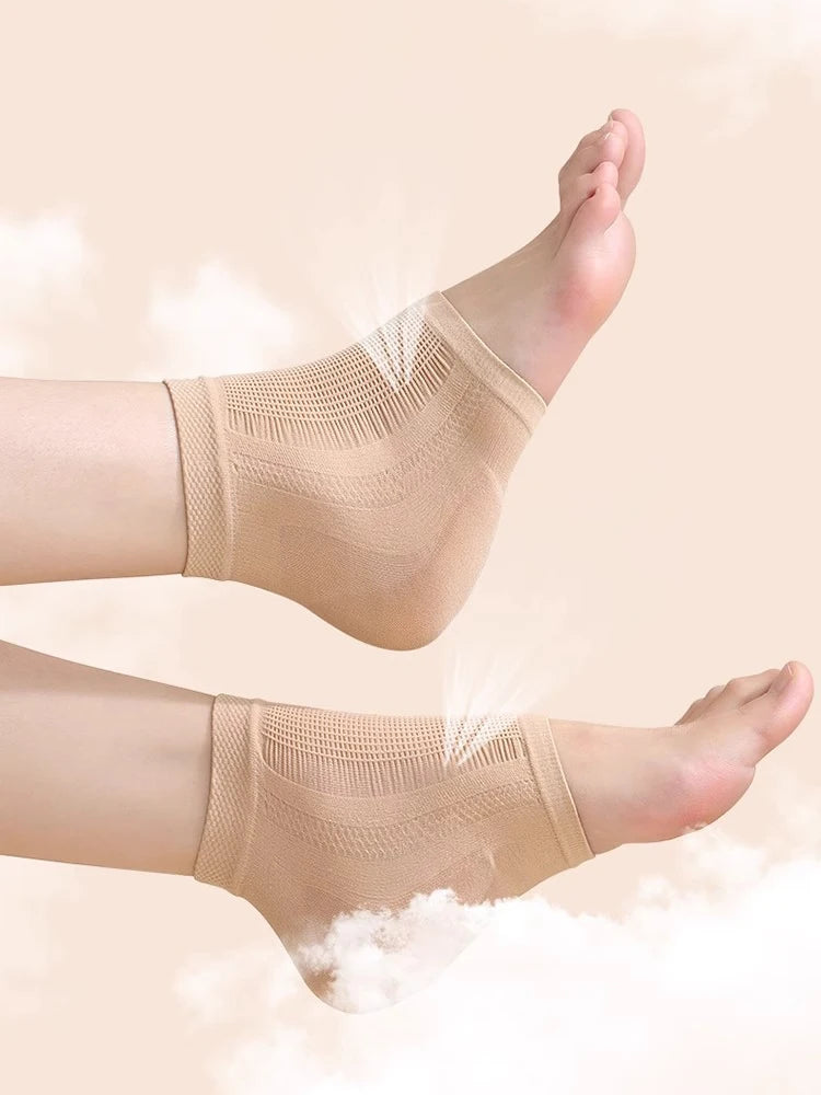 High elastic integrated crack-proof socks cover moisturizing heel sticker silicone socks heel dry cracked skin callus repair