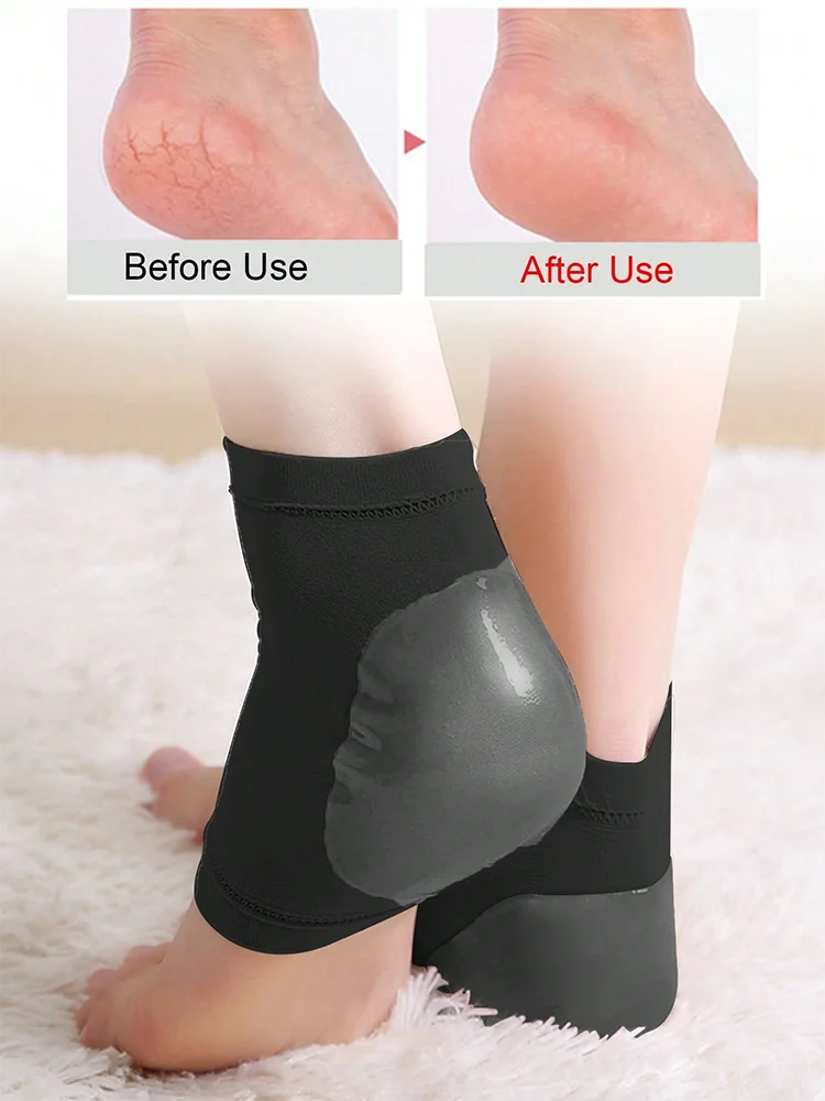 High elastic integrated crack-proof socks cover moisturizing heel sticker silicone socks heel dry cracked skin callus repair