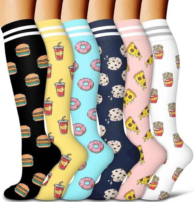 Compression Socks - Fun Print (6 Pack)