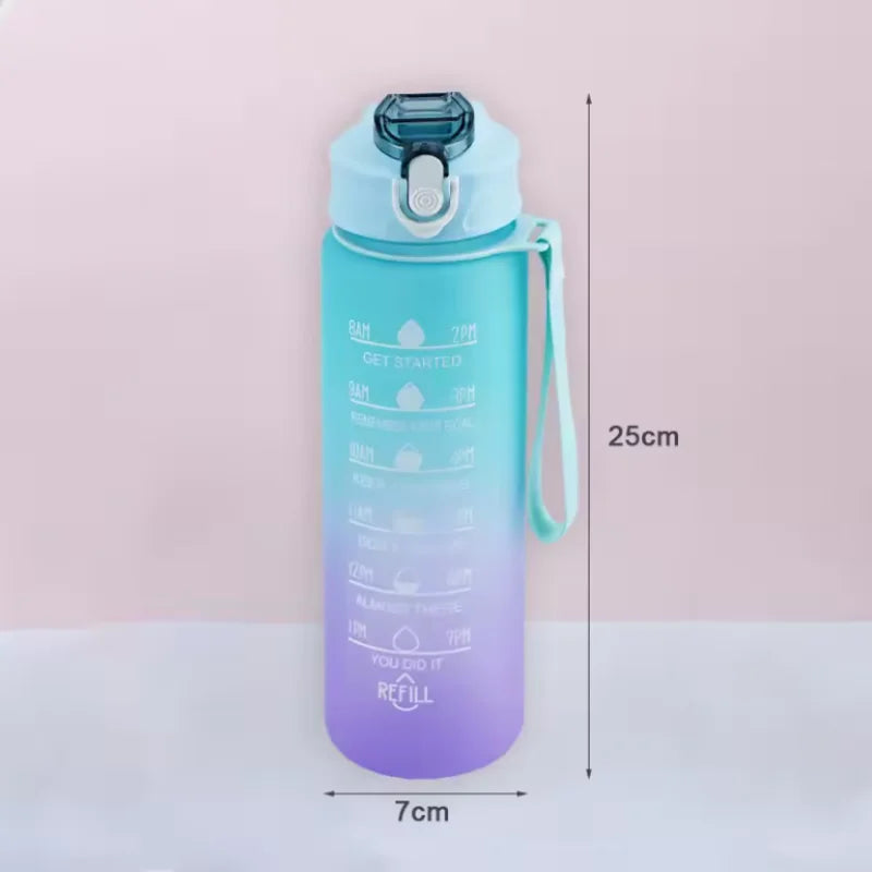 Motivational Water Bottle with Time Marker - 750ml/25oz
